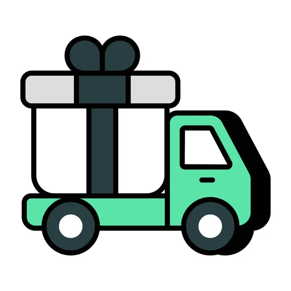 Trendy Vector Design Gift Delivery — 스톡 벡터