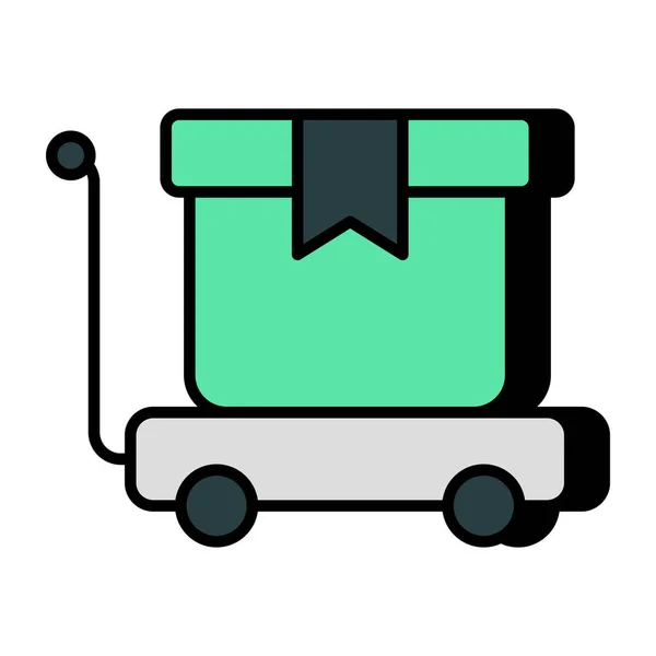 Icône Téléchargement Premium Panier Bagages — Image vectorielle