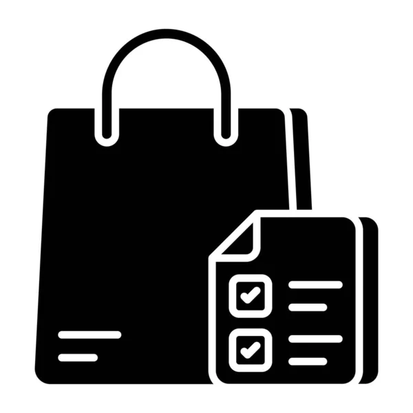 Perfect Design Icon Shopping List — Stockvektor