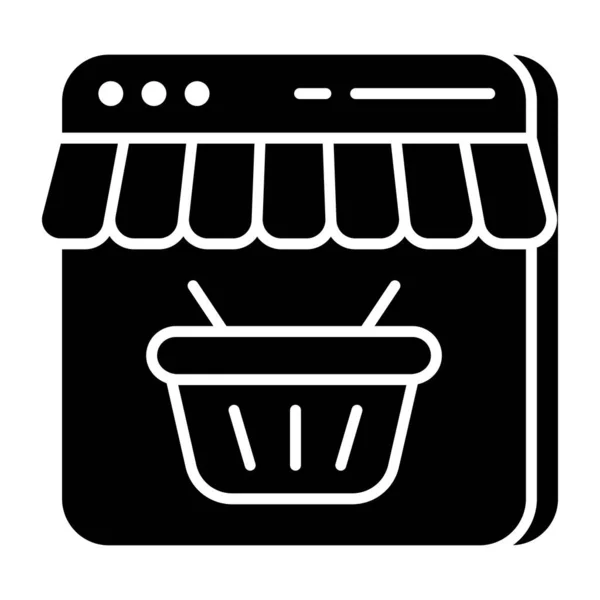 Icono Diseño Único Tienda Web — Vector de stock