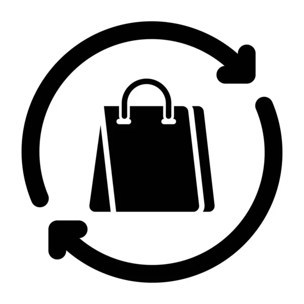 Trendy Vector Design Shopping Bag — Image vectorielle