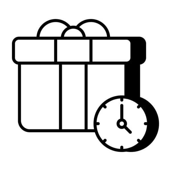 Perfect Design Icon Gift Delivery Time — Stock Vector
