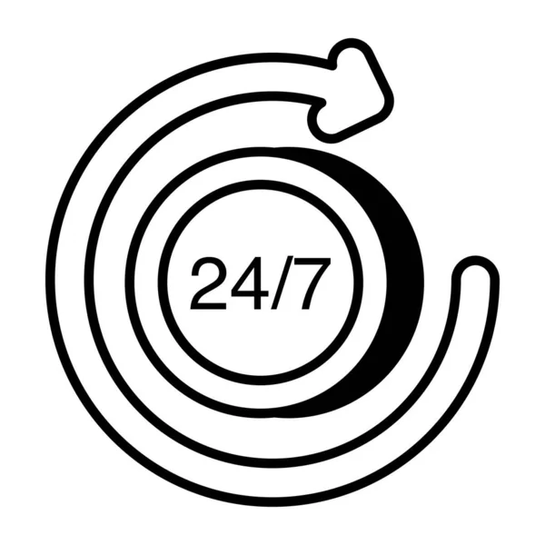 24時間体制の創造的なデザインのアイコン — ストックベクタ