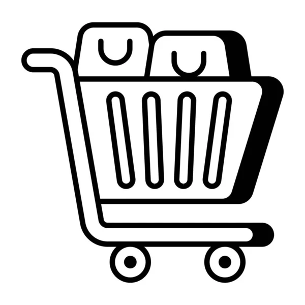 Shopping Cart Icon Editable Vector — Image vectorielle