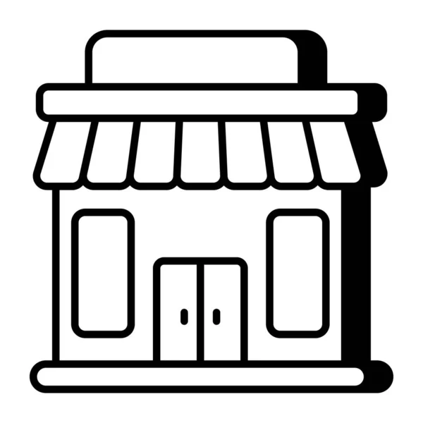 Flat Design Icon Shop Architecture — стоковый вектор