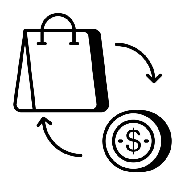 Conceptual Flat Design Icon Cash Delivery — Stockvektor