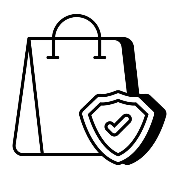 Kreative Design Ikone Für Einkaufssicherheit — Stockvektor