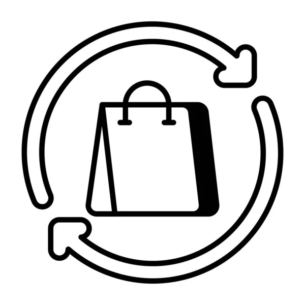 Trendy Vector Design Shopping Bag — Vector de stock