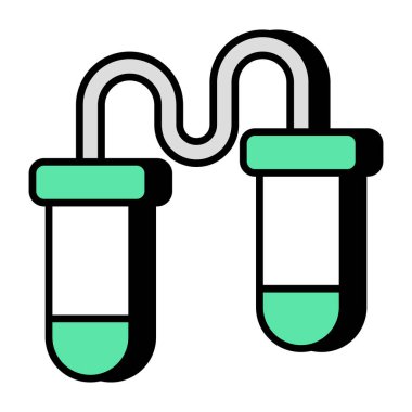 Düz dizayn edilmiş ip atlama simgesi 