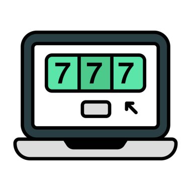 A flat design, icon of jackpot game