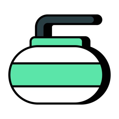 Curling rock 'ın son moda vektör tasarımı