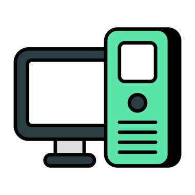 Bilgisayarın modaya uygun vektör tasarımı