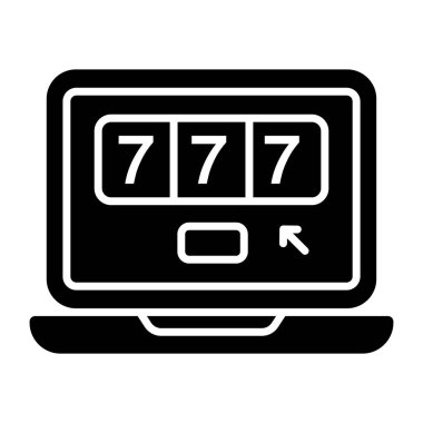 A flat design, icon of jackpot game