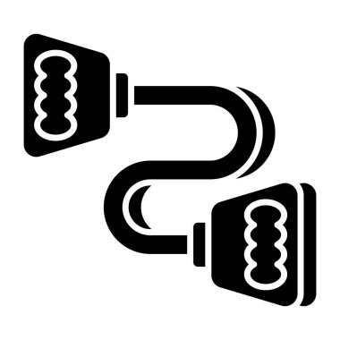 Conceptual flat design icon of stretching tool