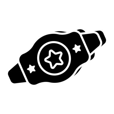 Güreş kemeri simgesi benzersiz tasarım