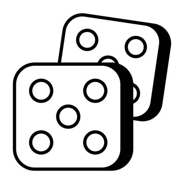 A flat design, icon of ludo dices