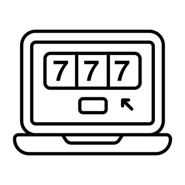 A flat design, icon of jackpot game