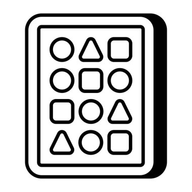 Düz dizayn, projektörün simgesi