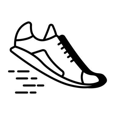 An editable design icon of runner