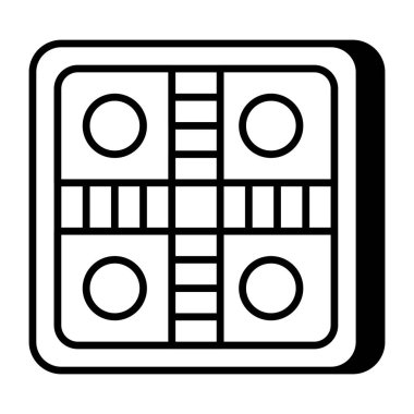 Düz tasarım, masa oyununun simgesi