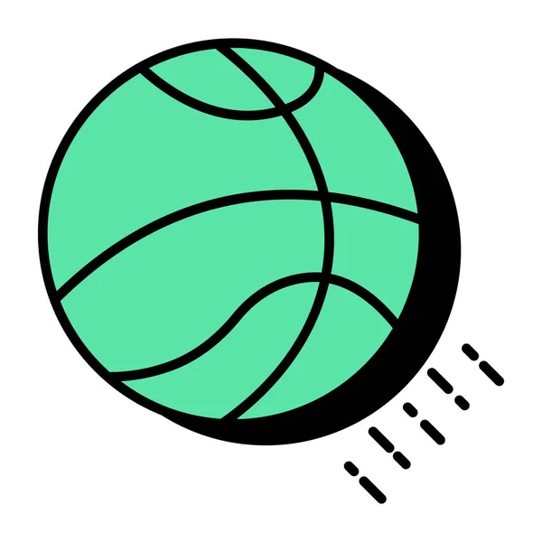 Editierbare Design Ikone Des Basketball — Stockvektor