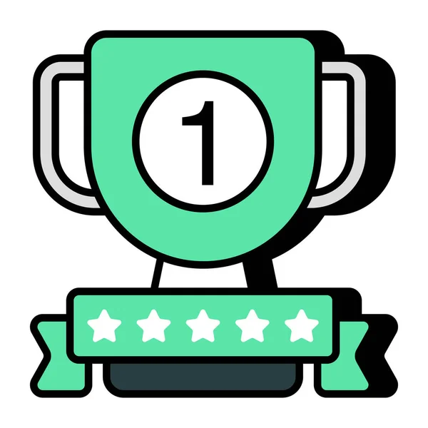 Flat Design Icon Trophy Cup — Stock Vector