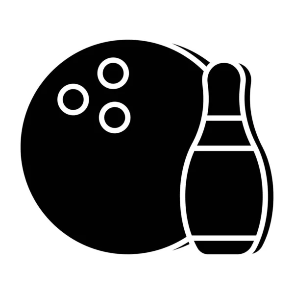 Skittles Con Palla Mostra Concetto Gioco Bowling — Vettoriale Stock