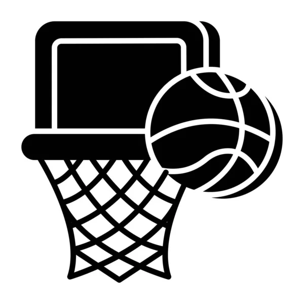 Basketball Game Icon Editable Style — Stock Vector