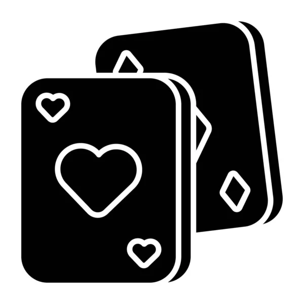 Design Plat Cartes Poker Icône — Image vectorielle
