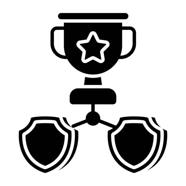 Flat Design Icon Trophy Cup — Stock Vector
