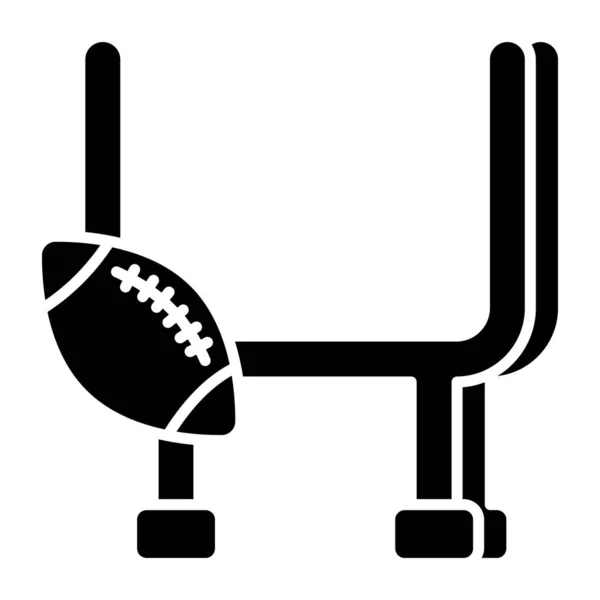 American Football Icon Flat Design Rugby Goal — Stockvektor