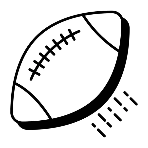 American Football Ikone Flaches Design Des Rugby — Stockvektor