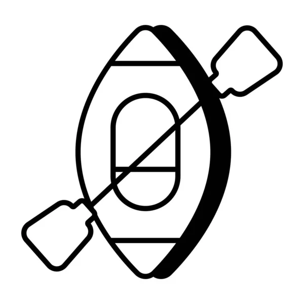 Une Icône Plate Canot — Image vectorielle