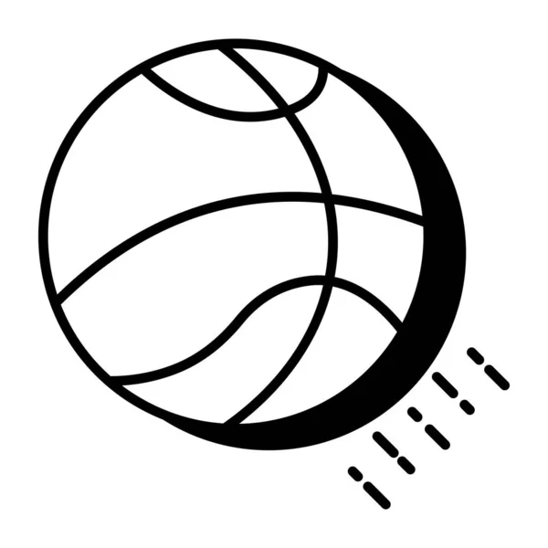 Редактируемая Икона Дизайна Баскетбола — стоковый вектор