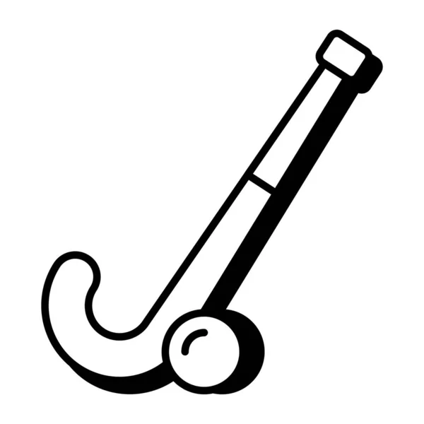 Flat Design Icon Hockey — Stock Vector