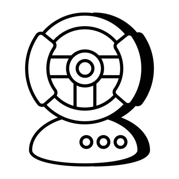 Колесо Игрового Контроллера Значок Руля — стоковый вектор