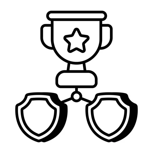 トロフィーカップのフラットデザインアイコン — ストックベクタ
