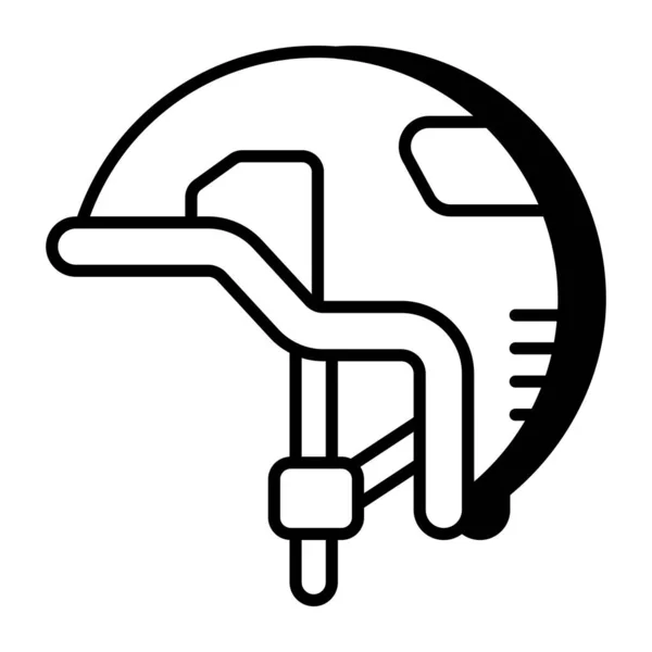 Ikon Helm Olahraga Dalam Desain Datar - Stok Vektor