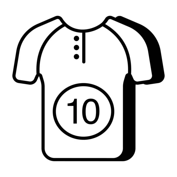 Menswear Shirt Flat Design Icon Sports Shirt — Image vectorielle