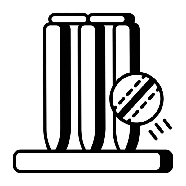Kriket Kalesinin Inanılmaz Bir Tasarım Simgesi — Stok Vektör