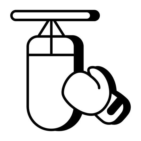 Современная Икона Дизайна Боксерской Груши — стоковый вектор