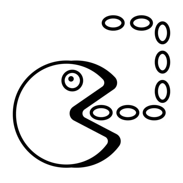 Икона Креативного Дизайна Игры Pacman — стоковый вектор
