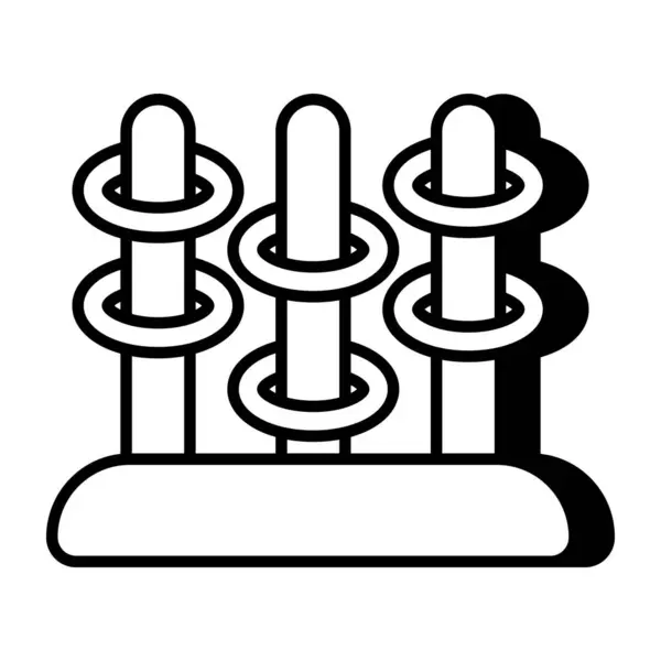Сучасний Іконка Дизайну Гри Кільцевого Кидка — стоковий вектор