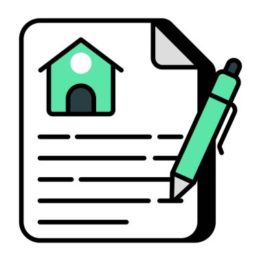 A unique design icon of property paper