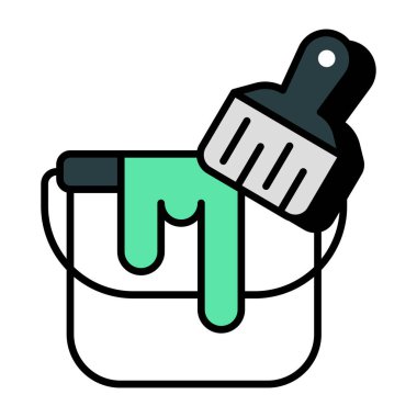       Boya kovasının mükemmel tasarım vektörü 