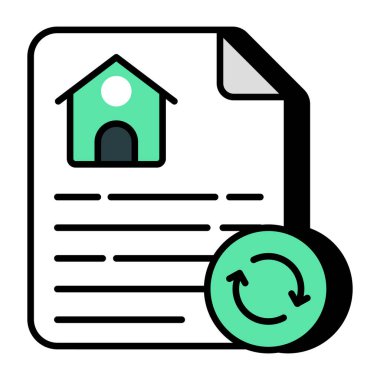 A unique design icon of property paper