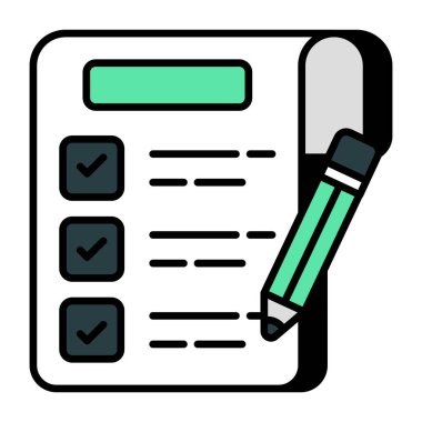 Kontrol listesinin düzenlenebilir tasarım simgesi