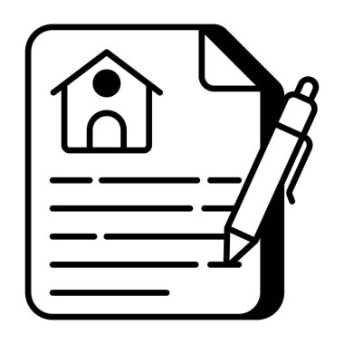 A unique design icon of property paper