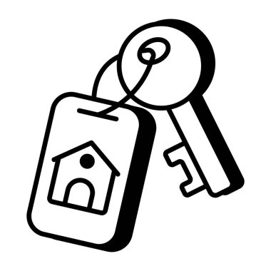 Ev anahtarının yaratıcı tasarım simgesi