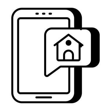 Mobil özellik sohbetinin modern tasarım simgesi